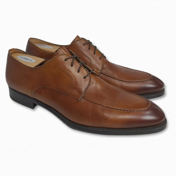 Apron Toe Derby Brown Leather Oxford 